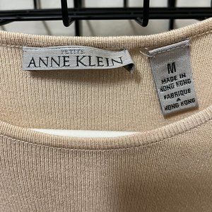 Petite Anne Klein Cream Sheath Dress, Size Medium